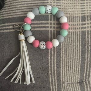 Chic Beaded Key Holder with Tassel